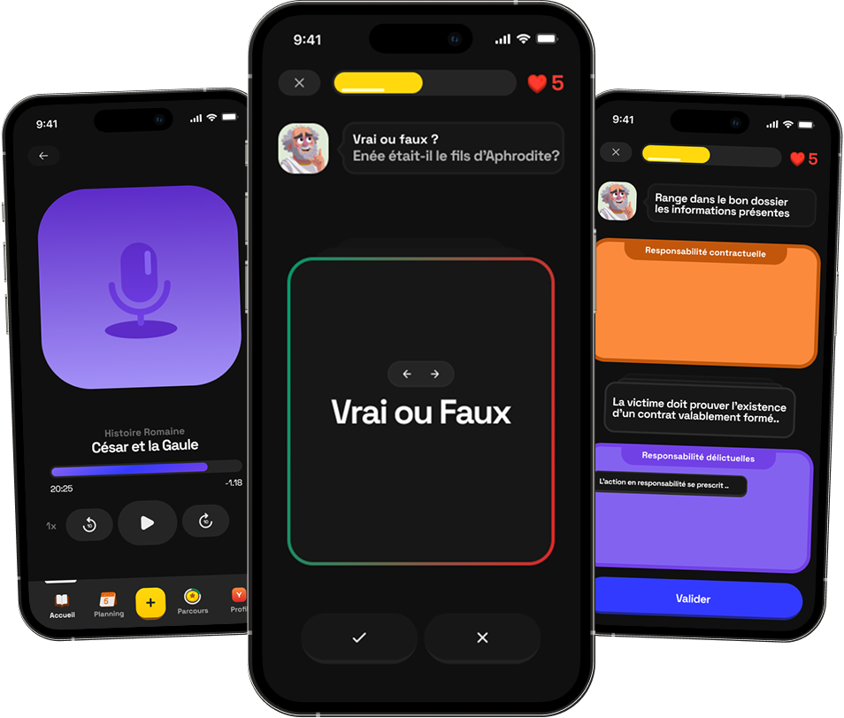 Joue à tes cours avec podcasts et mini-jeux